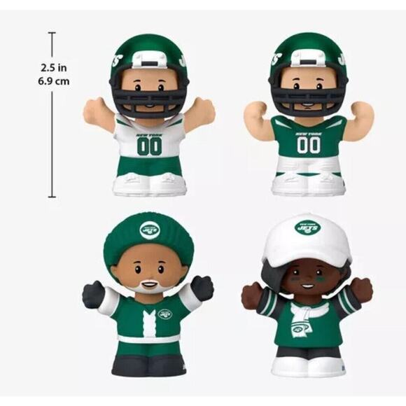 New York Jets Fisher Price Little People Collector NFL - New York Jets 4-Pack - Picture 2 of 10
